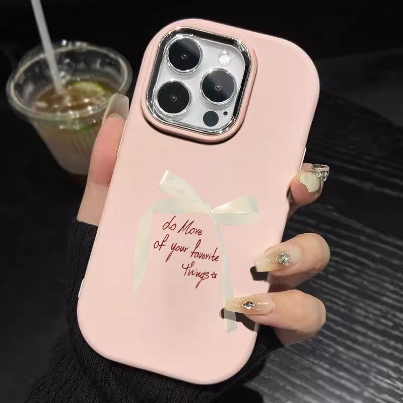 Casing For Samsung A32 5G A34 M32 Oval Plating Lens Girly Bowties Kesing Hp Murah