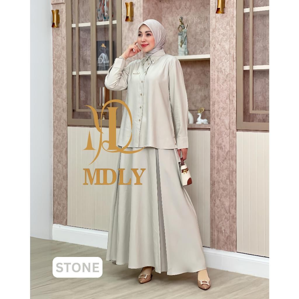 Jazzy Skirt Set by MDLY - Oneset Wanita Setelan Wanita Terbaru Setelan MDLY Setcel Wanita Setelan Ro