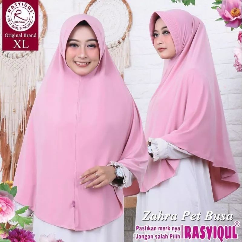 Bergo Instan Jersey Rasyiqul XL // Hijab Bergo Jersey Super bahan adem warna pastel basic khaki perc