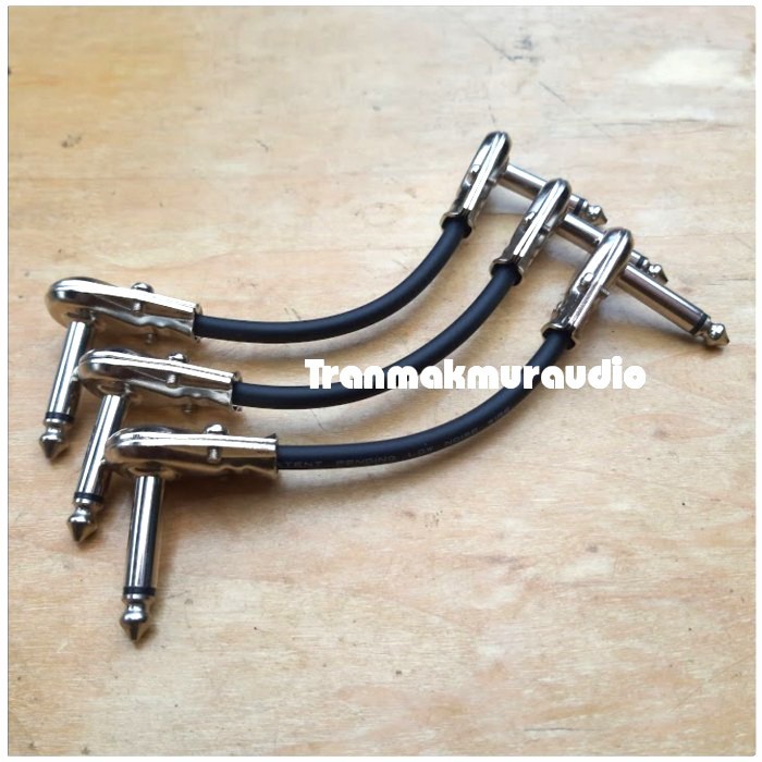 JJ99 Kabel jumper Efek gitar Jack L Pipih 1/4 TS Mono Sounking CC143 - 20 Cm