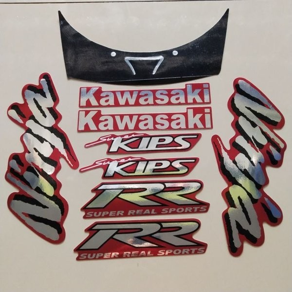 striping kawasaki ninja rr old 2007 2008 merah maroon