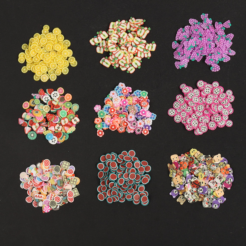 

1000pcs Mix Fruit Soft Clays Flakes for Epoxy Resin Silicone Mold