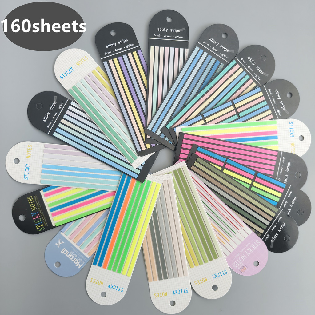 

160 Sheets Transparent Sticky Notes Self-Adhesive Reading Annotation for Books Notepad Bookmarks Memo Pad Index Tabs