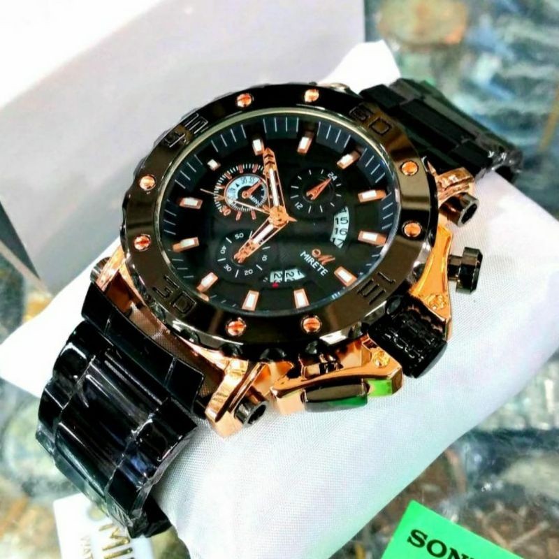 [REKOMENDASI] Jam Tangan Pria Mirete Free Box New | Anti Air Rantai Stainless Stell | JAM Tangan Kas