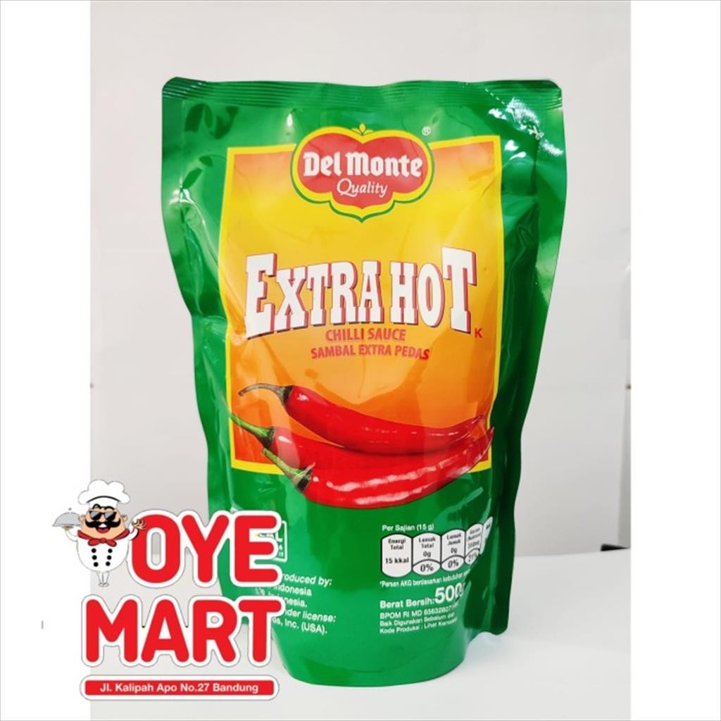 

DELMONTE EXTRA HOT 500GR POUCH SAUS SAMBAL PEDAS DEL MONTE
