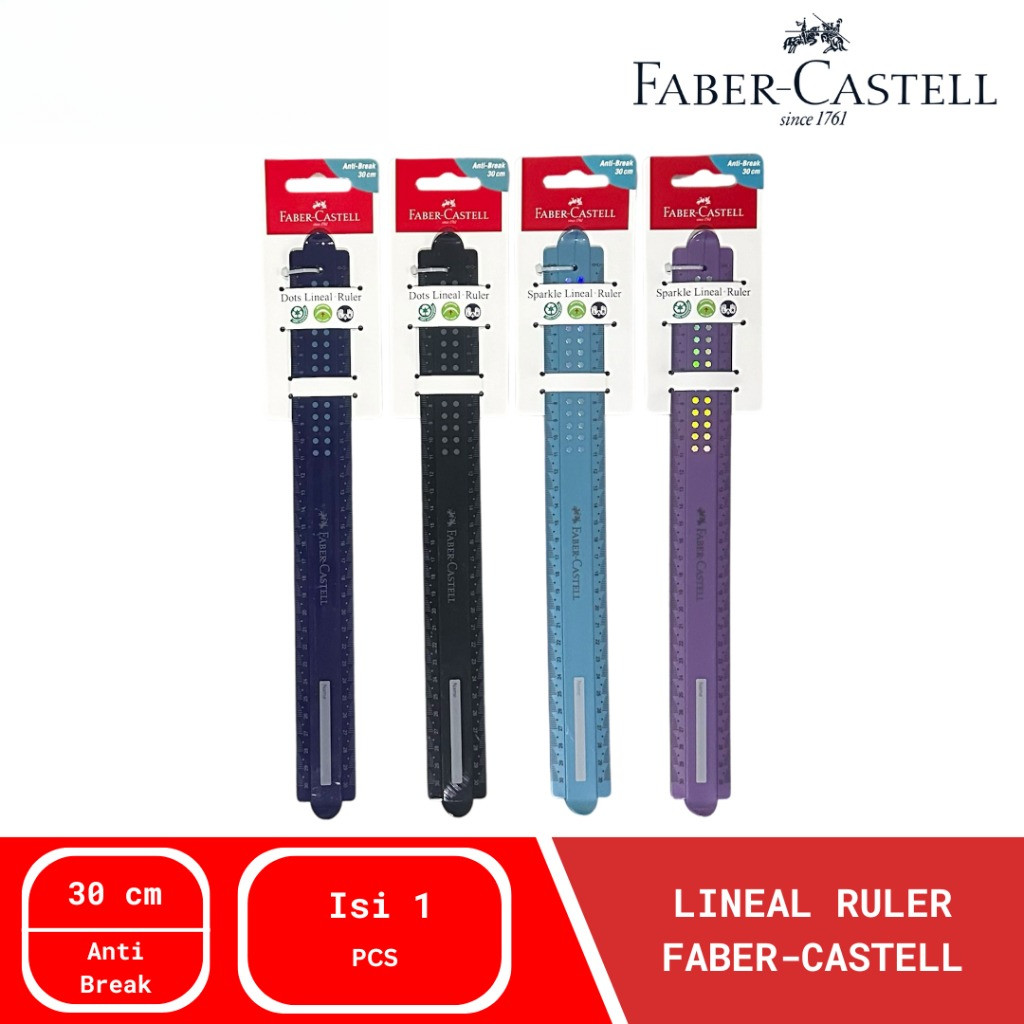 

Penggaris Faber-Castel Sparkle Break Resistant Ruler 30 CM