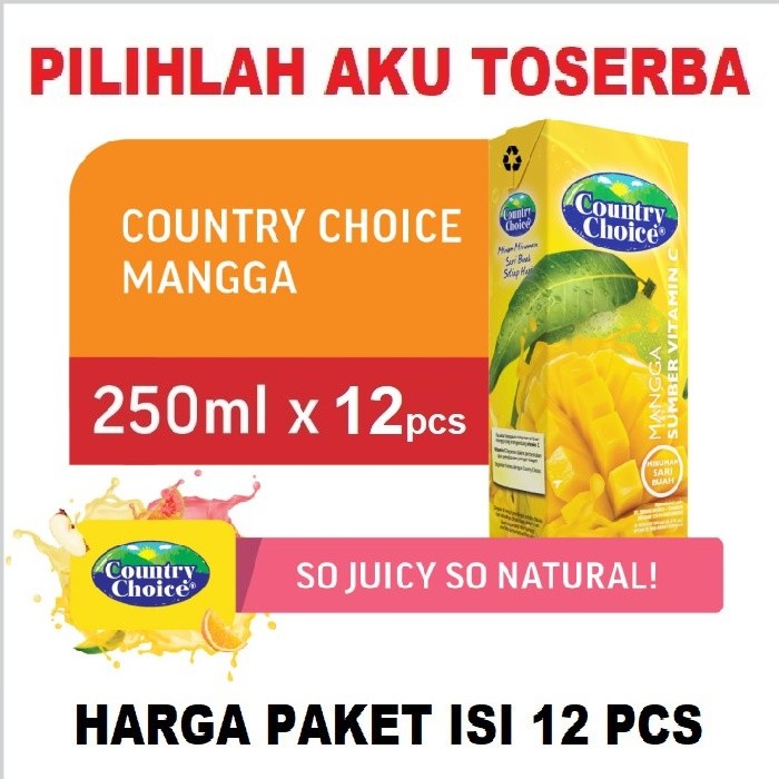 

Country Choice MANGO Jus Mangga 250 ml - ( HARGA 12 pcs )