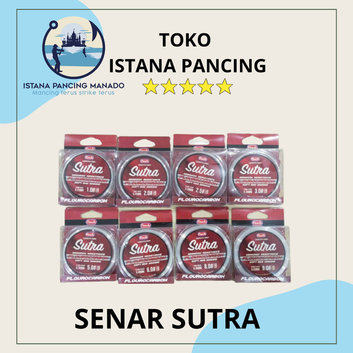 Senar Leader Fisch Flourocarbon Merek Sutra per rol 50mtr - #2.0/7.6KG/10LB