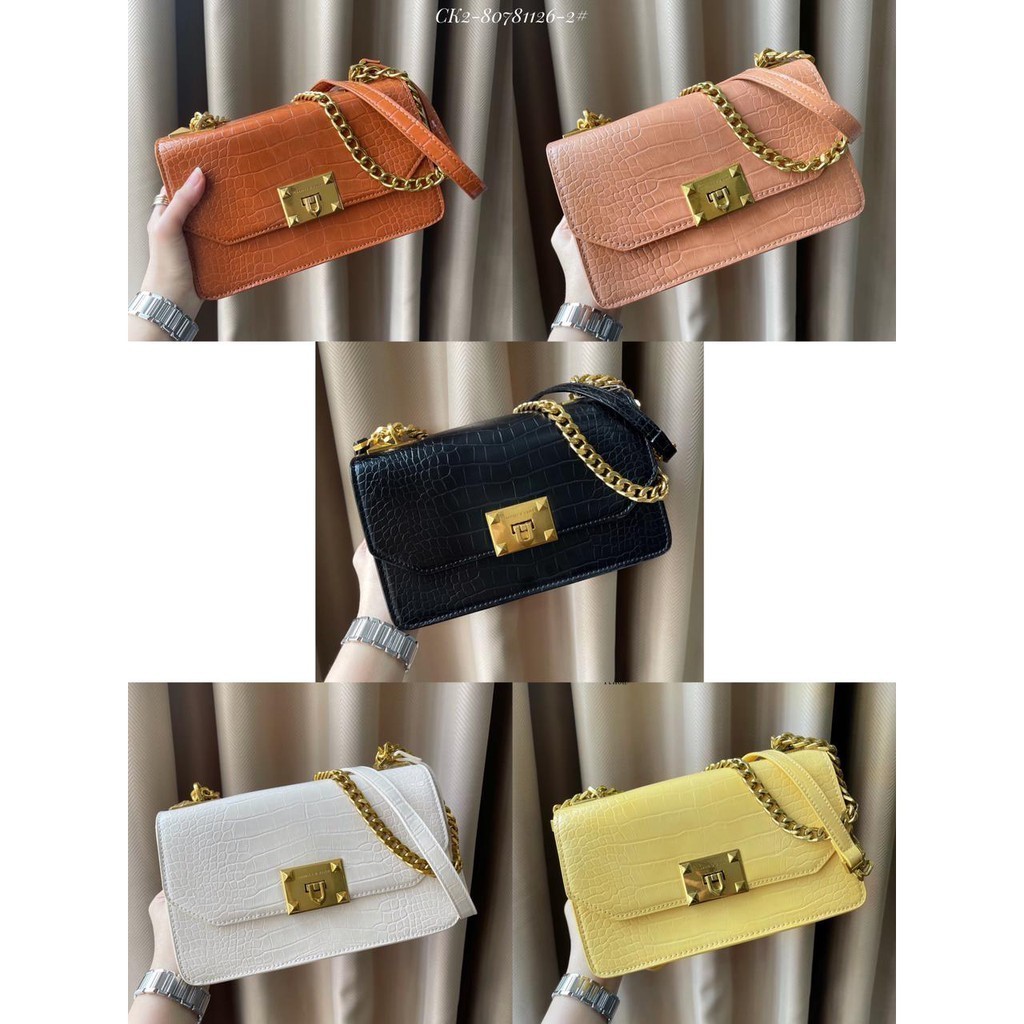 [ELITE] SB TAS SELEMPANG Ck2-80781126-2 WANITA BAHAN KULIT CROCO SEMI PREMIUM SHOULDER BAG BAHU SLIN