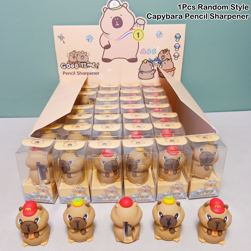 

1Pcs Creative Capybara Pencil Sharpener Cute Manual Pencil Sharpener School Supplies Student Stationery Teacher Rewards Gifts