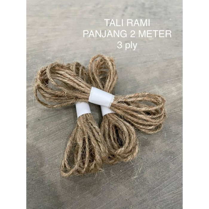 

TALI RAMI | Panjang 2 meter | Tebal 3 ply | Bahan TALI GONI | Kardus Murah