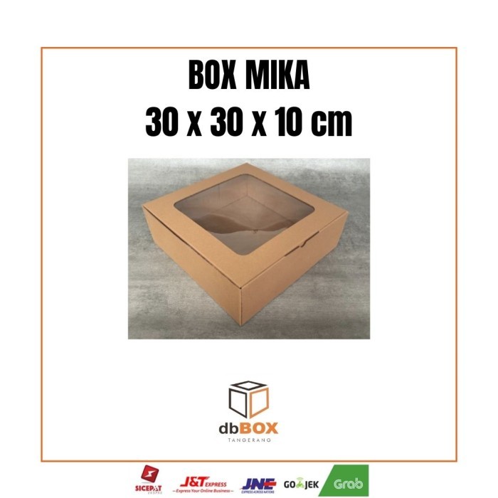 

BOX MIKA 30x30x10 cm | Box Die Cut dan Easy Usage | Box Bolu & Tart KARDUS MURAH | KARDUS BOX |KARDUS DIECUT