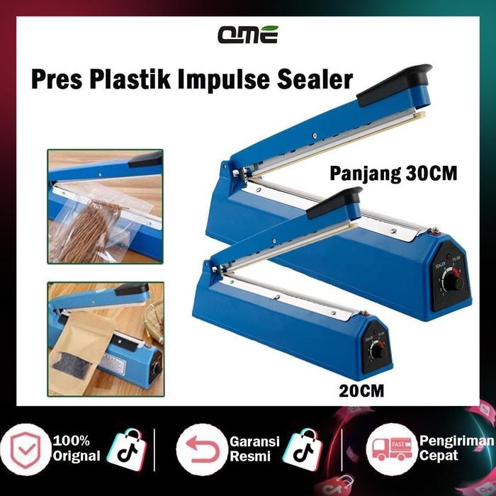 QME Alat Press Plastik Impulse Sealer 20CM dan 30CM alat pres Perekat plastik Kabel Listrik Vacuum -