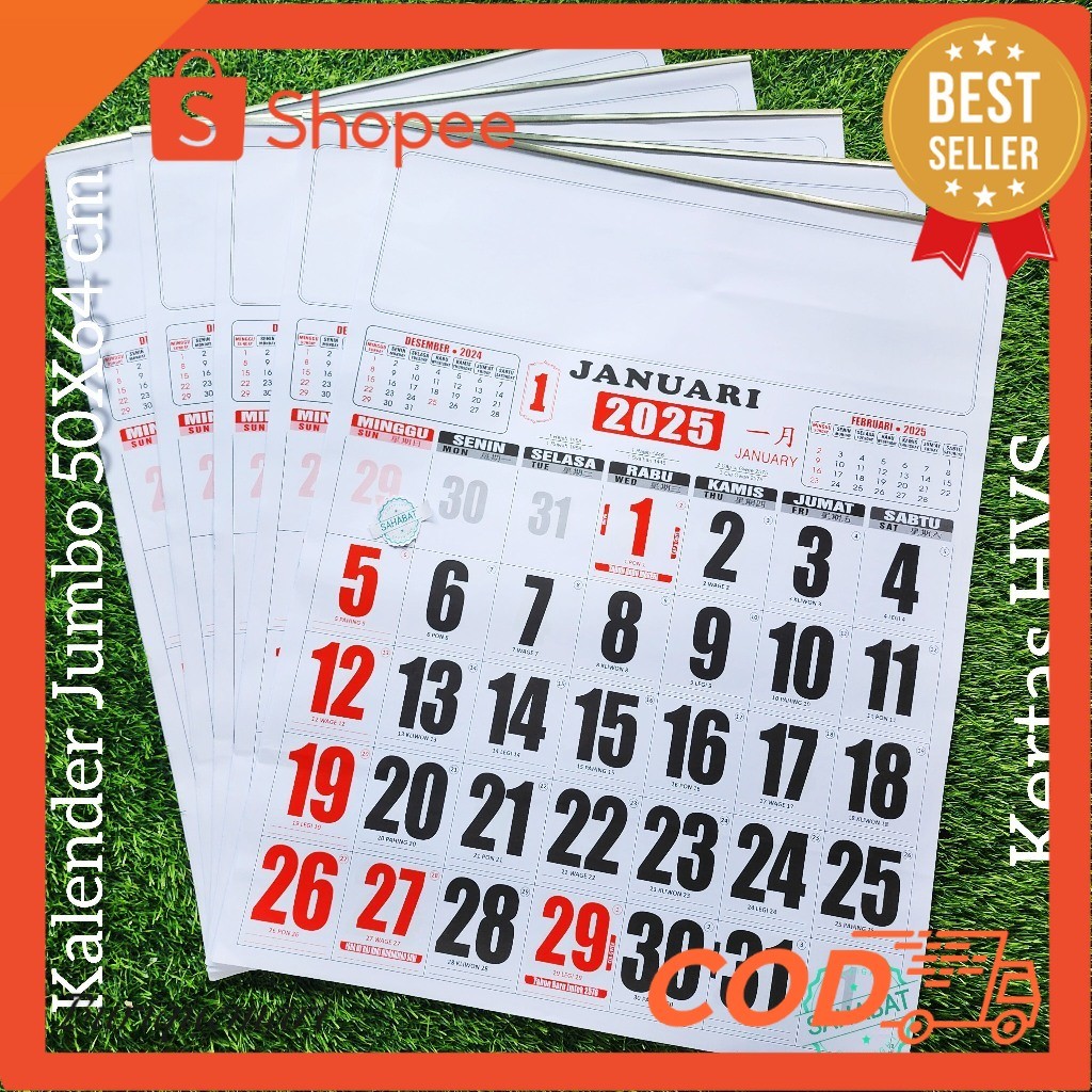 

BRQ KALENDER KERJA JUMBO/ KALENDER DINDING BESAR TAHUN 2025 TERBARU Terbaru