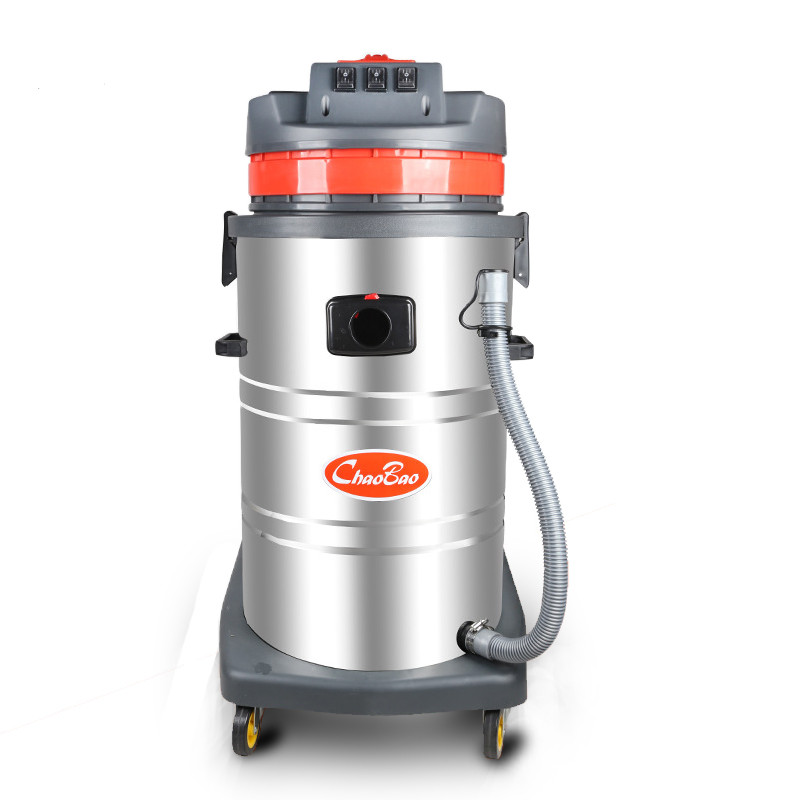 

3000W 3 Motor 80L Red Colour Industrial Wet And Dry Vacuum Cleaner For Car Washing Factory Warehouse Heavy Dust