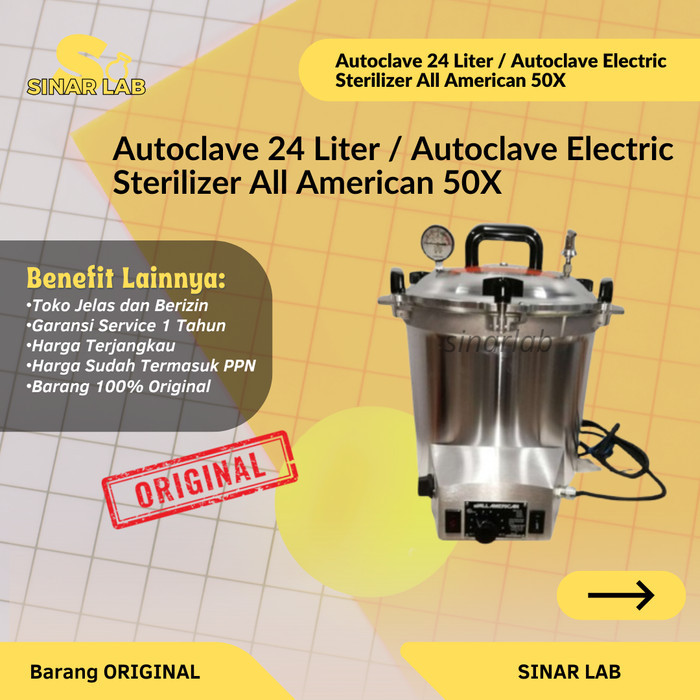 Autoclave 24 Liter / Autoclave Electric Sterilizer All American 50X