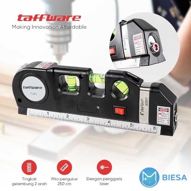 

Penggaris Laser 250cm & Waterpass 3 Arah, Presisi, Berkualitas, Mudah Digunakan