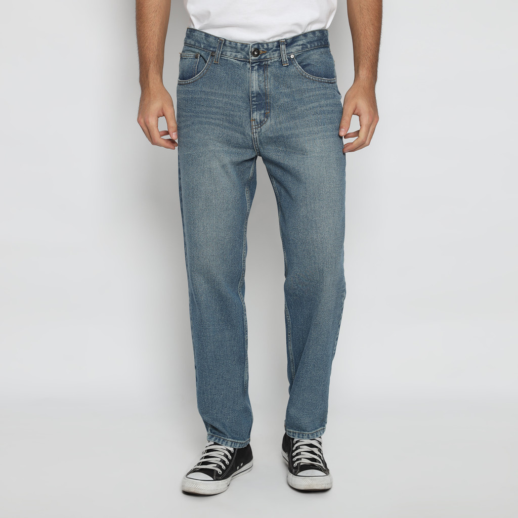 LARUSSO - Celana Panjang Jeans Denim Pria - Medium Blue