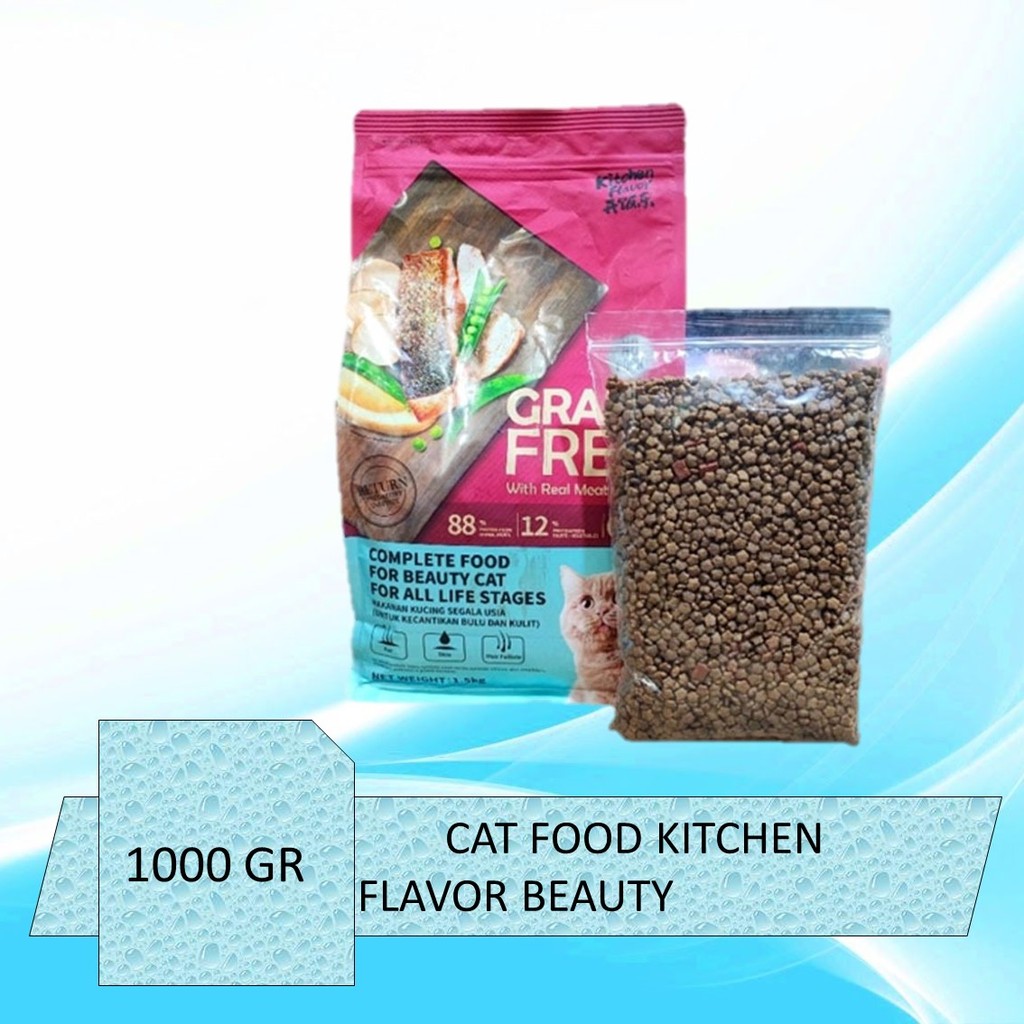 KF Kitchen Flavour Beauty Cat 1kg/Makanan Kucing KF Grain Free Beauty