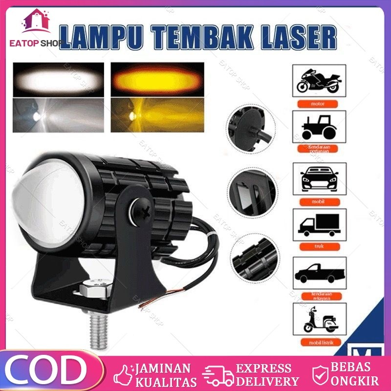 LAMPU SOROT LED LASER/Mini Laser Gun/Lampu Tembak Sorot Foglamp/Lampu Tembak Laser Led Mini 2 Warna/