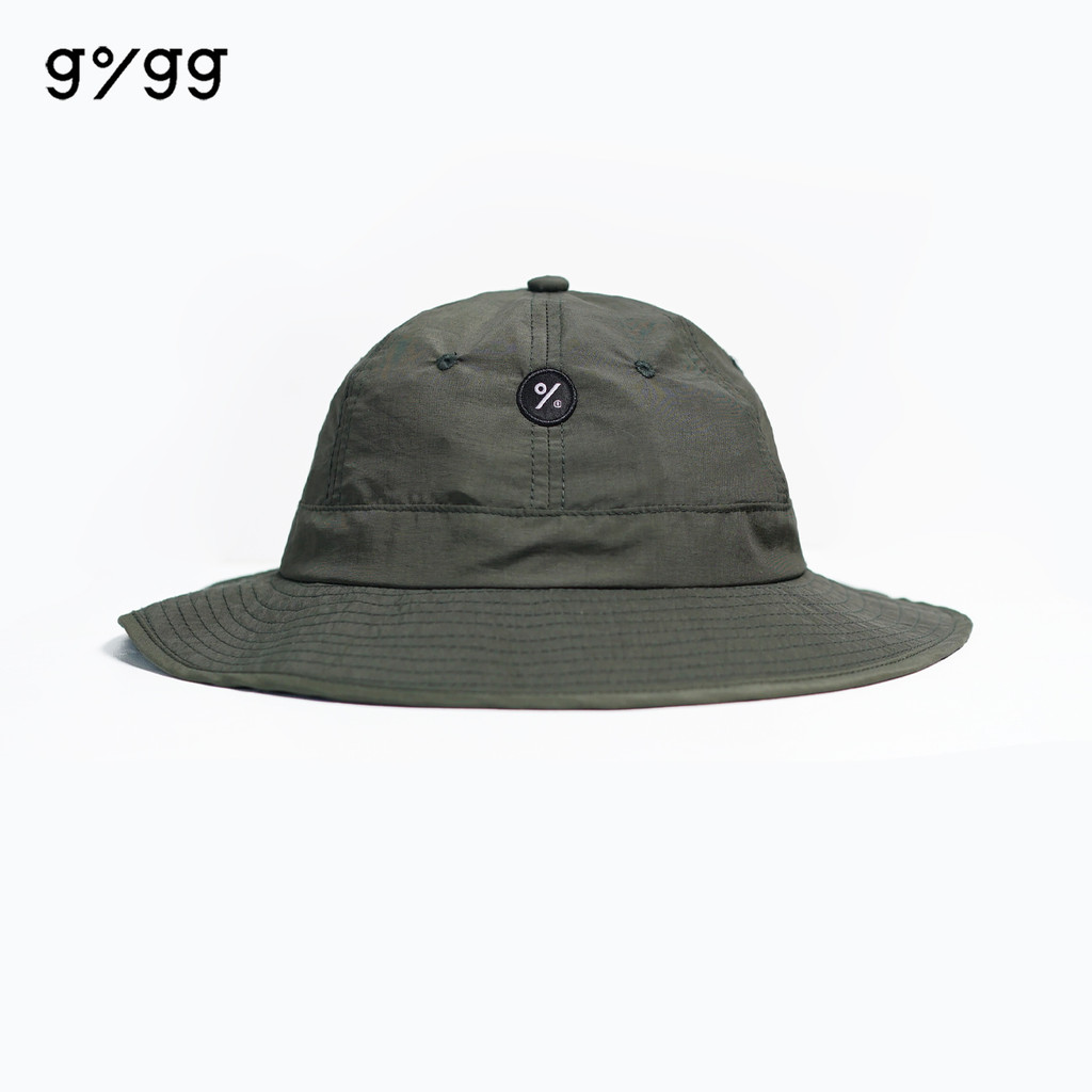 Gigg - Nailonrimb - Bucket Hat Army Nilon Premium Cowok - Topi Rimba Hijau Pria