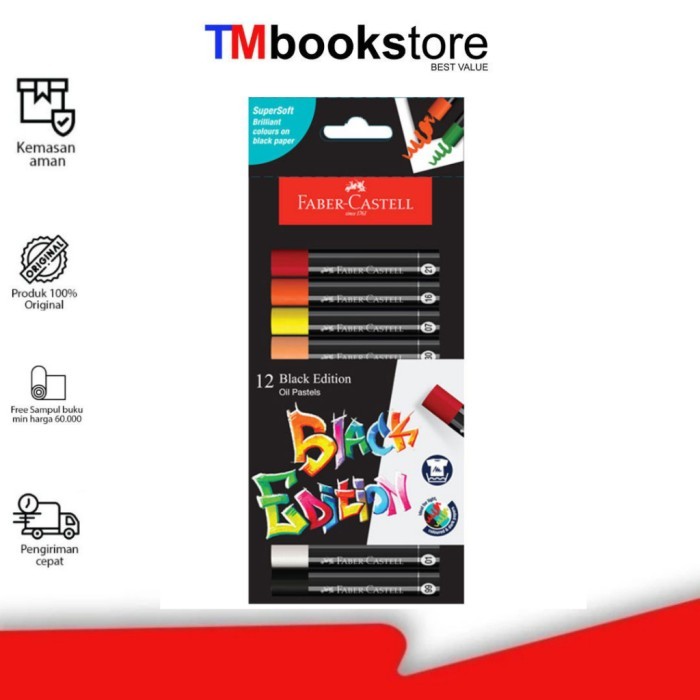 

OIL PASTEL SET 12 BLACK EDITION 220012 FABER CASTELL TMBOOKSTORE BEST SELLER