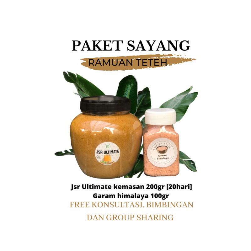 

Paket Sayang Ramuan Obat Herbal Serbuk Alami | JSR Ultimate 200gr + Garam Himalaya 10gr