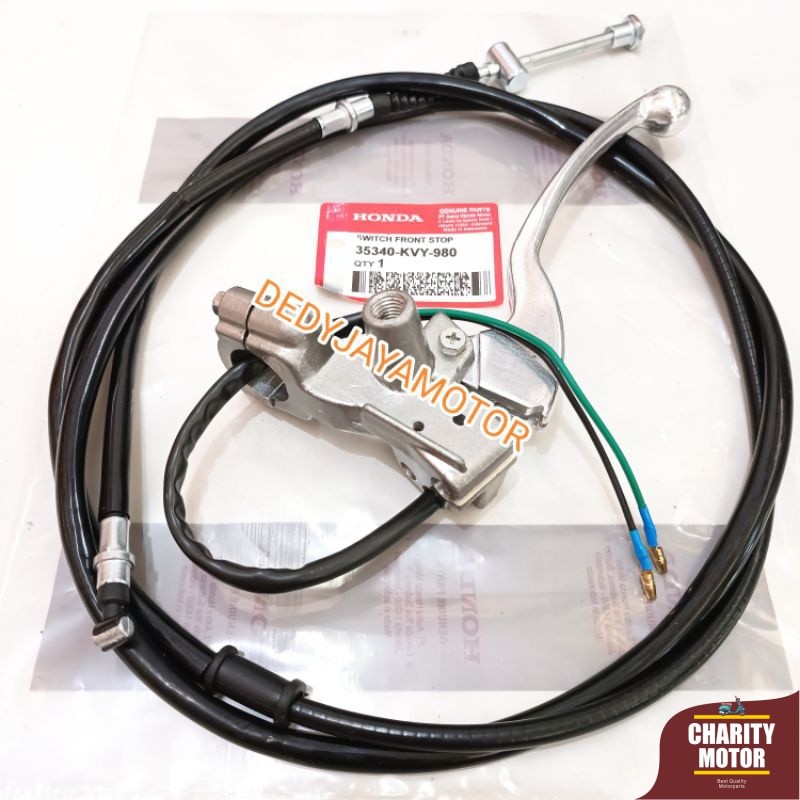 Kabel rem belakang Beat Karbu sepaket + Dudukan spion kiri + handle rem kiri + bonus baut handle + b