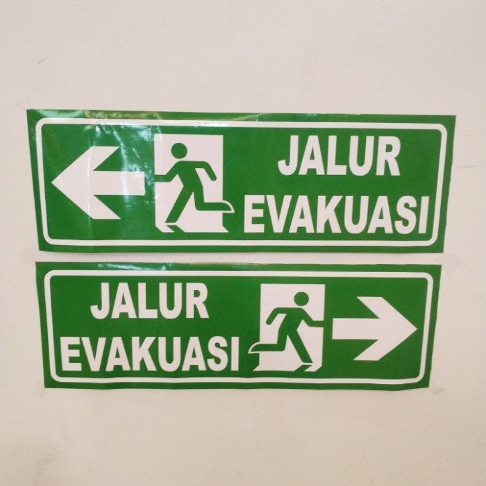 

STICKER JALUR EVAKUASI 20 X 60 CM HARGA PER BUAH