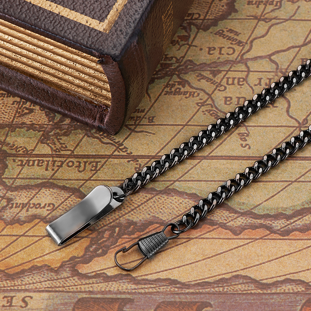 OUYAWEI Silver Black bronze Gold Stainless steel chain for mechanical Pocket watch & FOB Watch For G