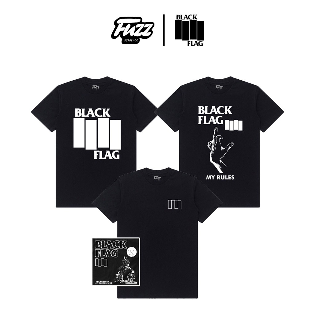 KAOS BAND PUNK BLACK FLAG PRIA WANITA DEWASA