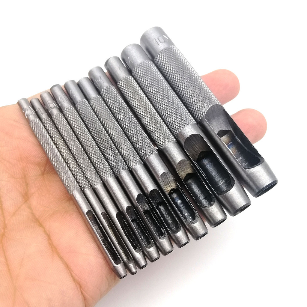 

4/6/10pcs Round Hole Punch Hollow Cutter Set Lot for Gasket Rubber Leather Craft Belt Bag Clothing High Hardness Steel