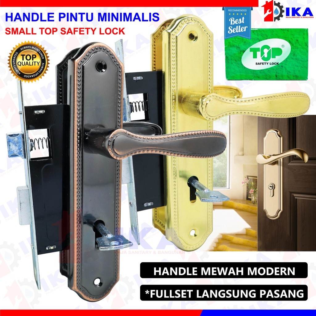 Kunci Pintu Rumah Kecil Kumplit 1 Set | 15cm | Gagang Handle Kunci Pintu Kamar Stainless Termurah  p