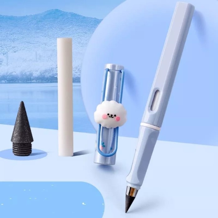 

Eternal Pencil / Pensil Anti Patah / Perlengkapan Sekolah/ Pensil Lucu - Biru