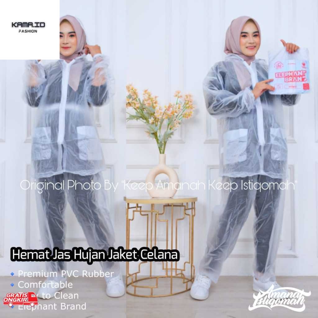 Musim Hujan / Jas hujan Hemat jaket celana mantol PVC