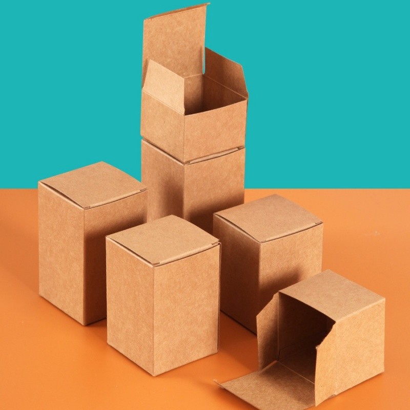 

50pcs DIY Kraft Packaging Boxes White Paper Cardboard Box for Packing DIY Candy Handmade Soap Gift Boxes Height 3cm-13cm