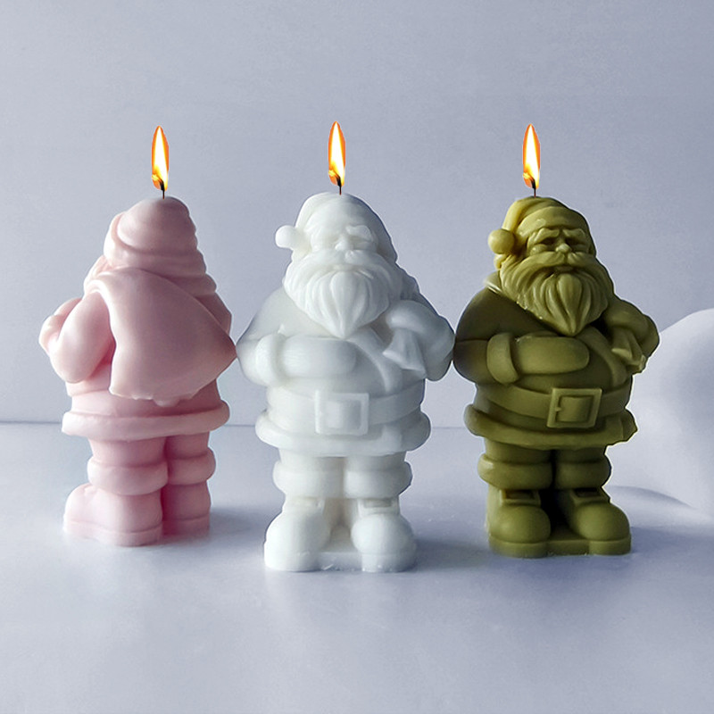 

Backpack Santa Silicone Candle Molds DIY Christmas Handmade Aromatherapy Candle Plaster Crafts Resin Cast Mold Christmas Gift