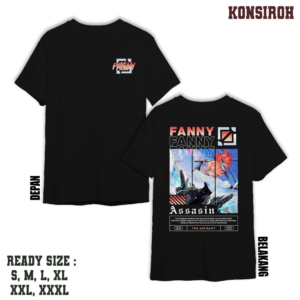 KAOS DEWASA - MOBILE LEGEND FANNY ASPIRANT - KAOS FANNY ASSASIN ASSASIN - KAOS ML VIRAL - T-SHIRT PR