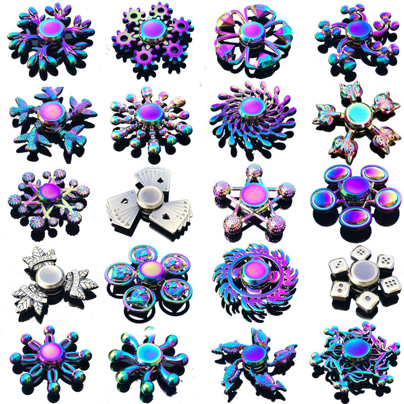 

Rainbow Fidget Metal Spinner Colorful Finger Spinners High Speed Hand Spinners Fidget Toys for Stress Anxiety Relief for Adults