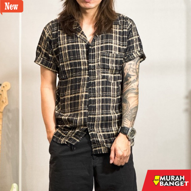 kemeja kotak kotak cowok NRKY kemeja pria casual motif kotak kotak kemeja pria baju kemeja