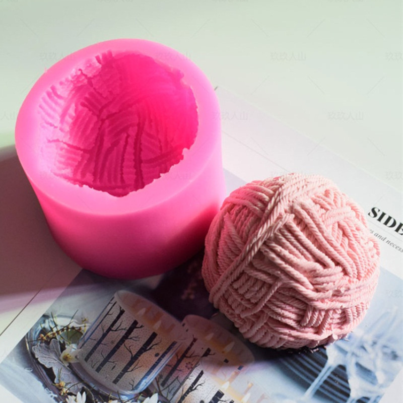 

Simulation Wool Ball Scented Candle Mold DIY Wool shape Candle Silicone Casting Mold Handmade Soap Making Mould Handcraft Gifts