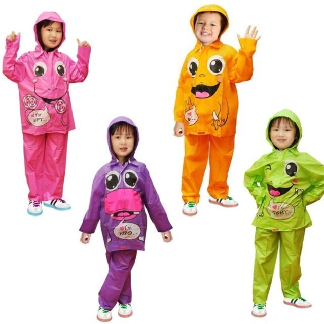 Jas Hujan Anak 3-7 Tahun Mantel Anak Kido Indoplast Jaket Celana Ujan Anak Kecil