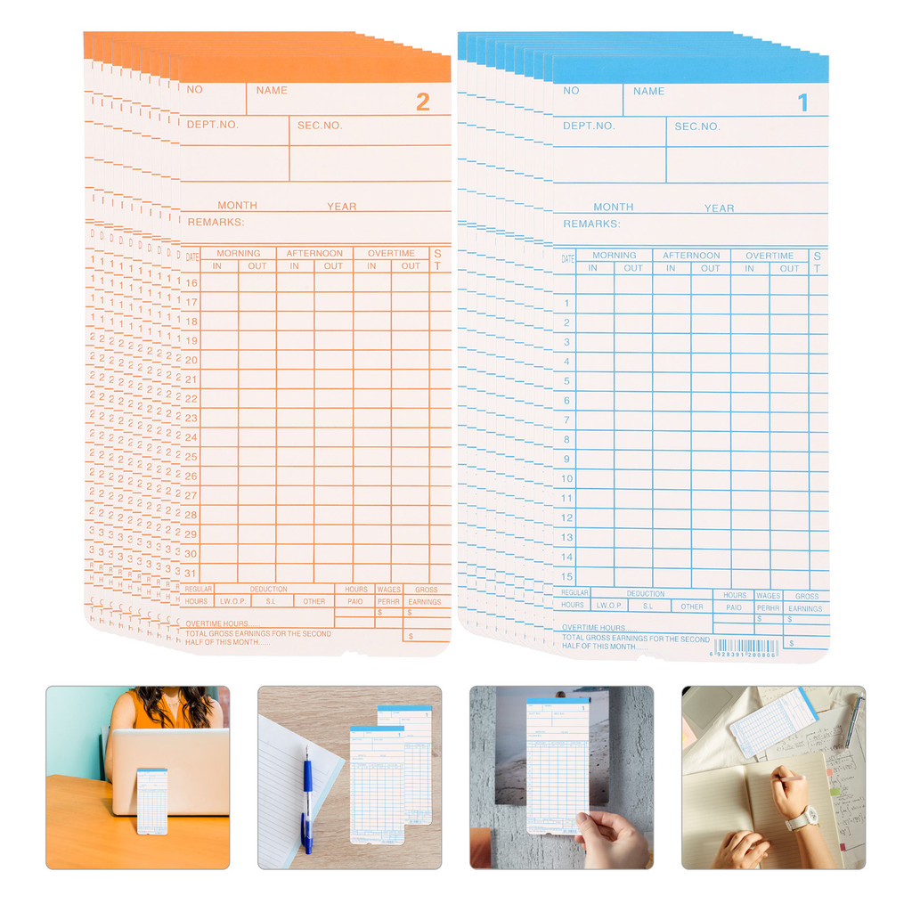 

Attendance Punch Card Office Use Cards Time Paper Supplies Clock Commute Recording Supply Staff