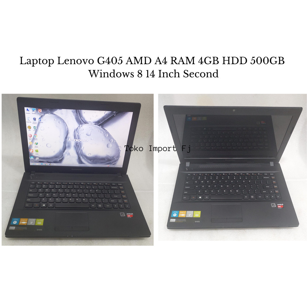 Laptop Lenovo G405 AMD A4 RAM 4GB HDD 500GB Windows 8 14 Inch Second