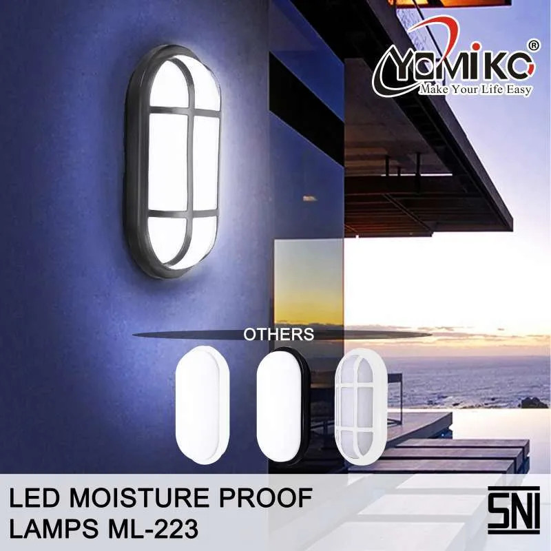 Yomiko Lampu Dinding Tempel Outdoor LED Lampu Dinding Tempel Oval