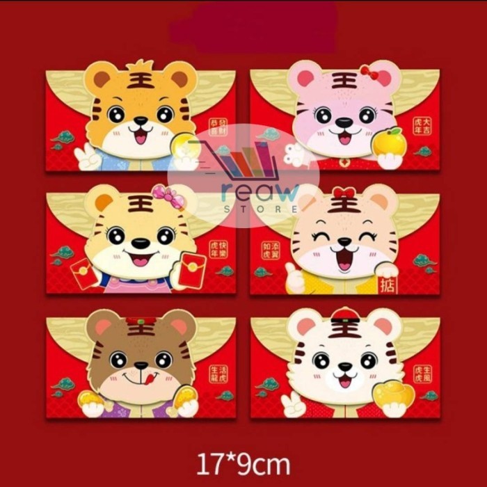 

Angpao Imlek Sincia Landscape Murah Karakter Macan Tiger Lucu - Warna Warni