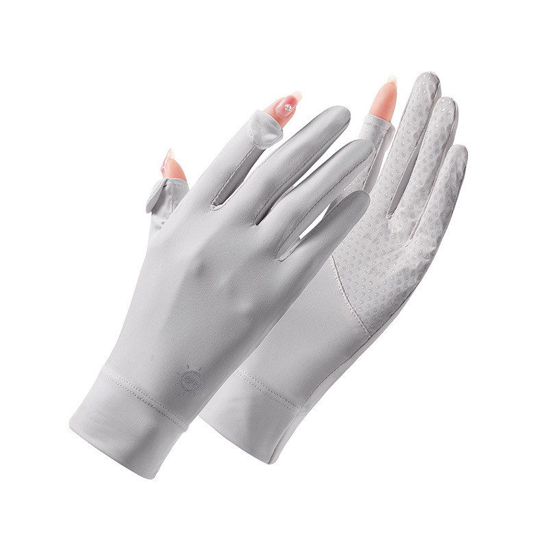 Driving Sunscreen Thin Sun Protection Gloves Mittens Ice Silk Gloves Anti-UV Gloves