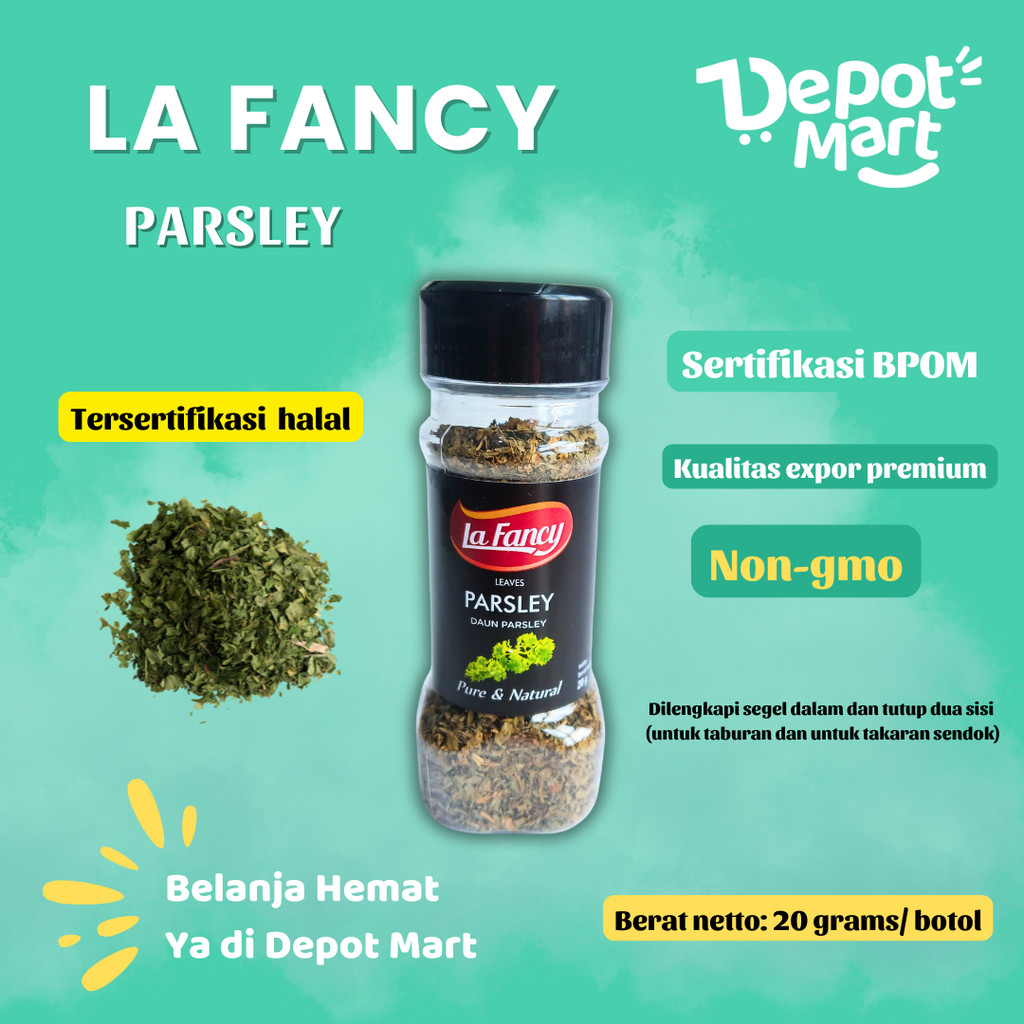

La Fancy Foods Daun Parsley 100% Murni 20g Depot Mart