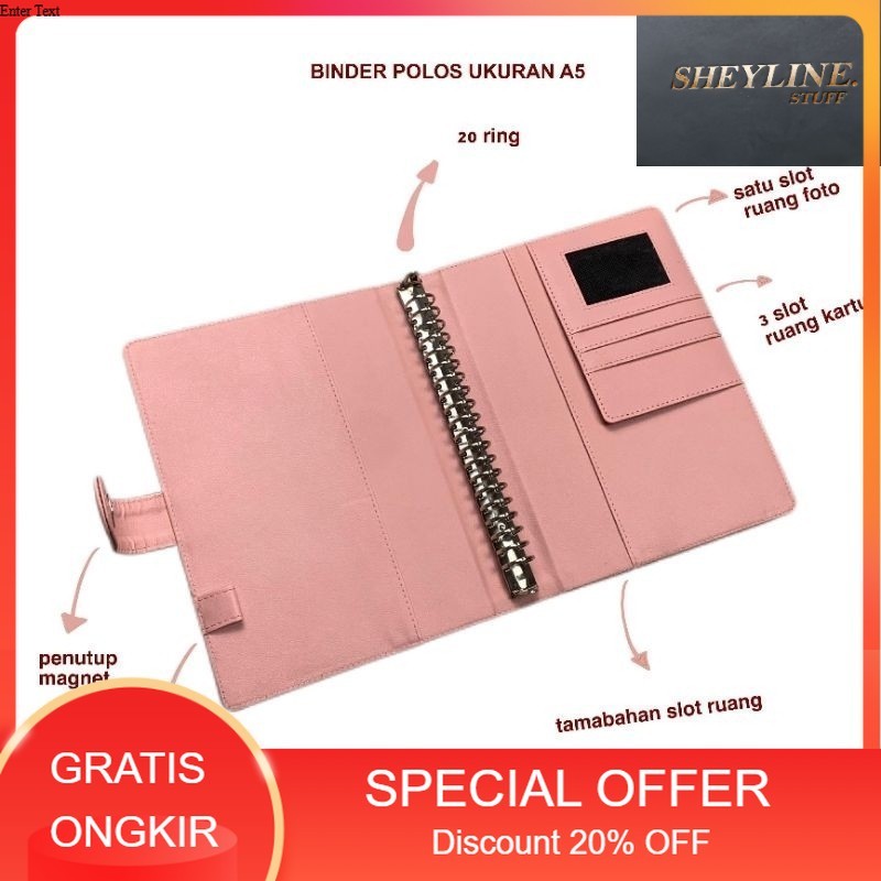 

Mini walet Binder Polos Eksklusif A5 20 Ring Agenda A5 Polos 20 Ring Levi Binder kuliah A5 Berkualitas Termurah