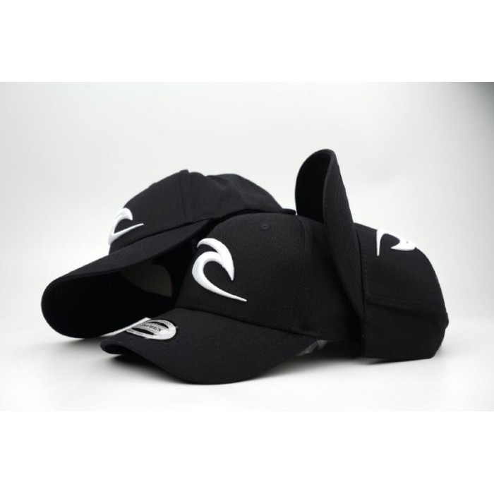 topi snapback Ripcurl / Ripcurl Trucker original import / hat - Cap Hitam Logo